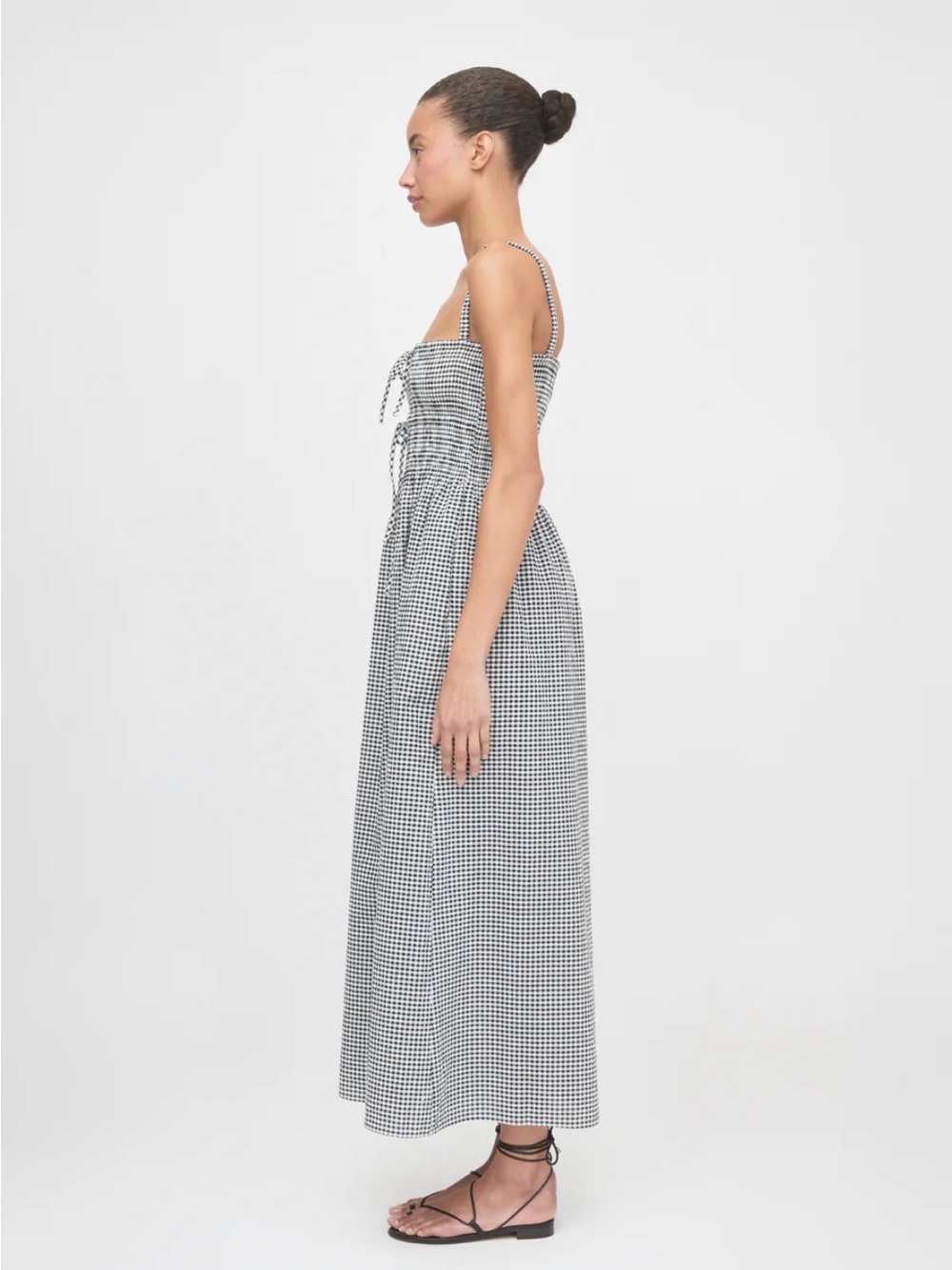 Hill House Home The Larissa Nap Dress in Black/Sand Gingham | Small | SOLD OUT - Picture 3 of 15